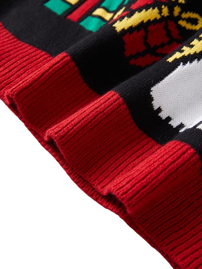 IFFEI Womens Ugly Christmas Sweater Novelty Print Crew Neck Sweater Pullover