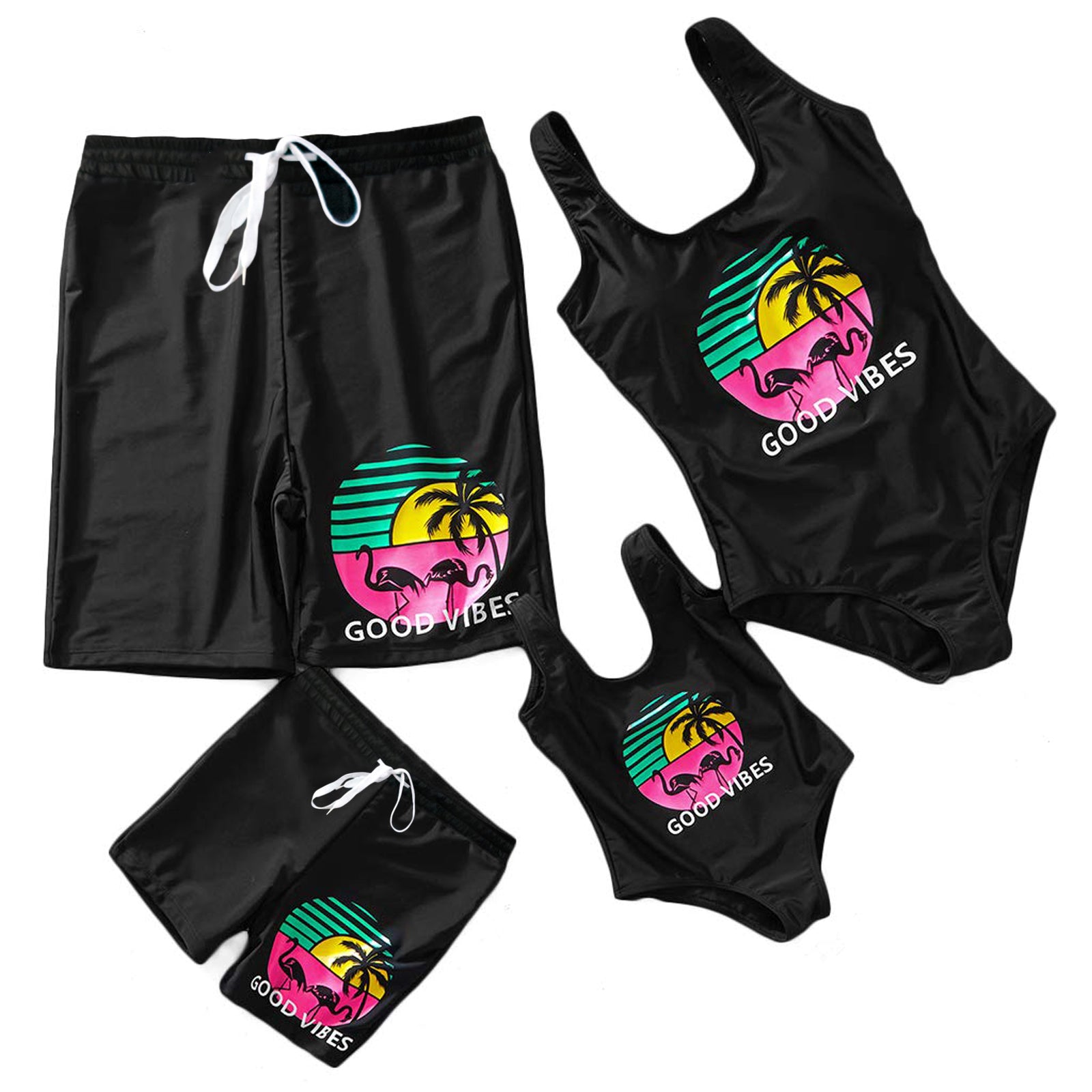 IFFEI Mommy and Me Swimsuits One Piece Monokini Family Matching Bathing Swimwear Beach Wear