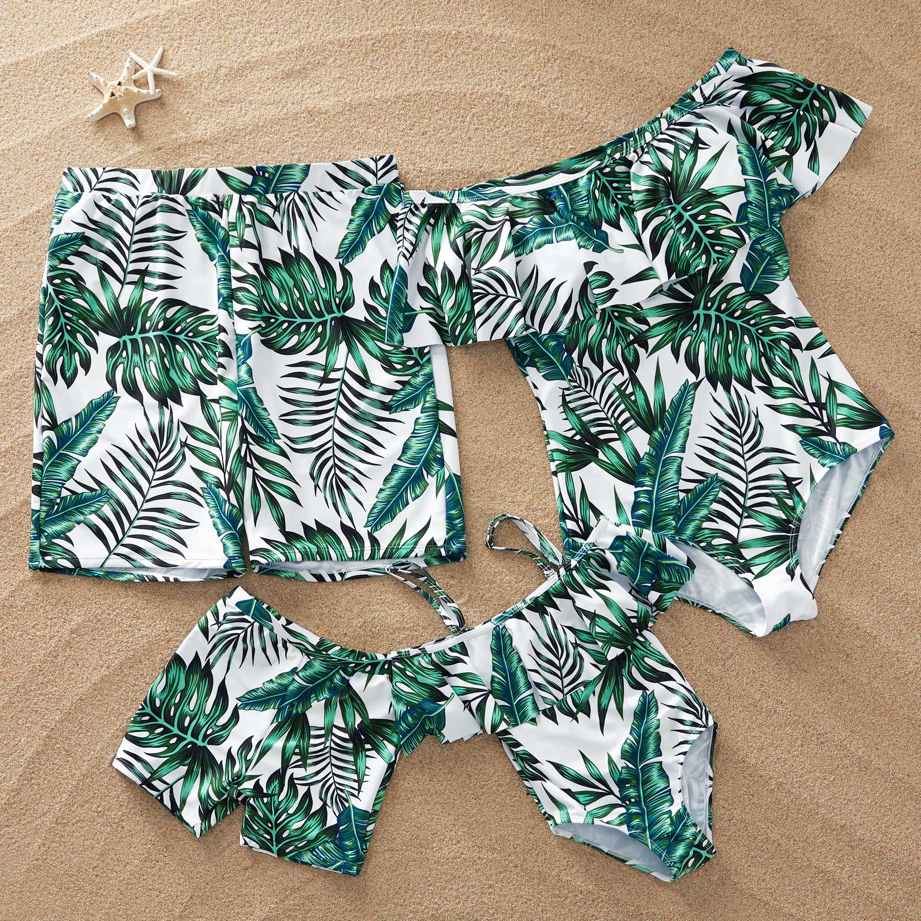 One Piece Pineapple Printed Family Matching Swimsuit - Girl 2T