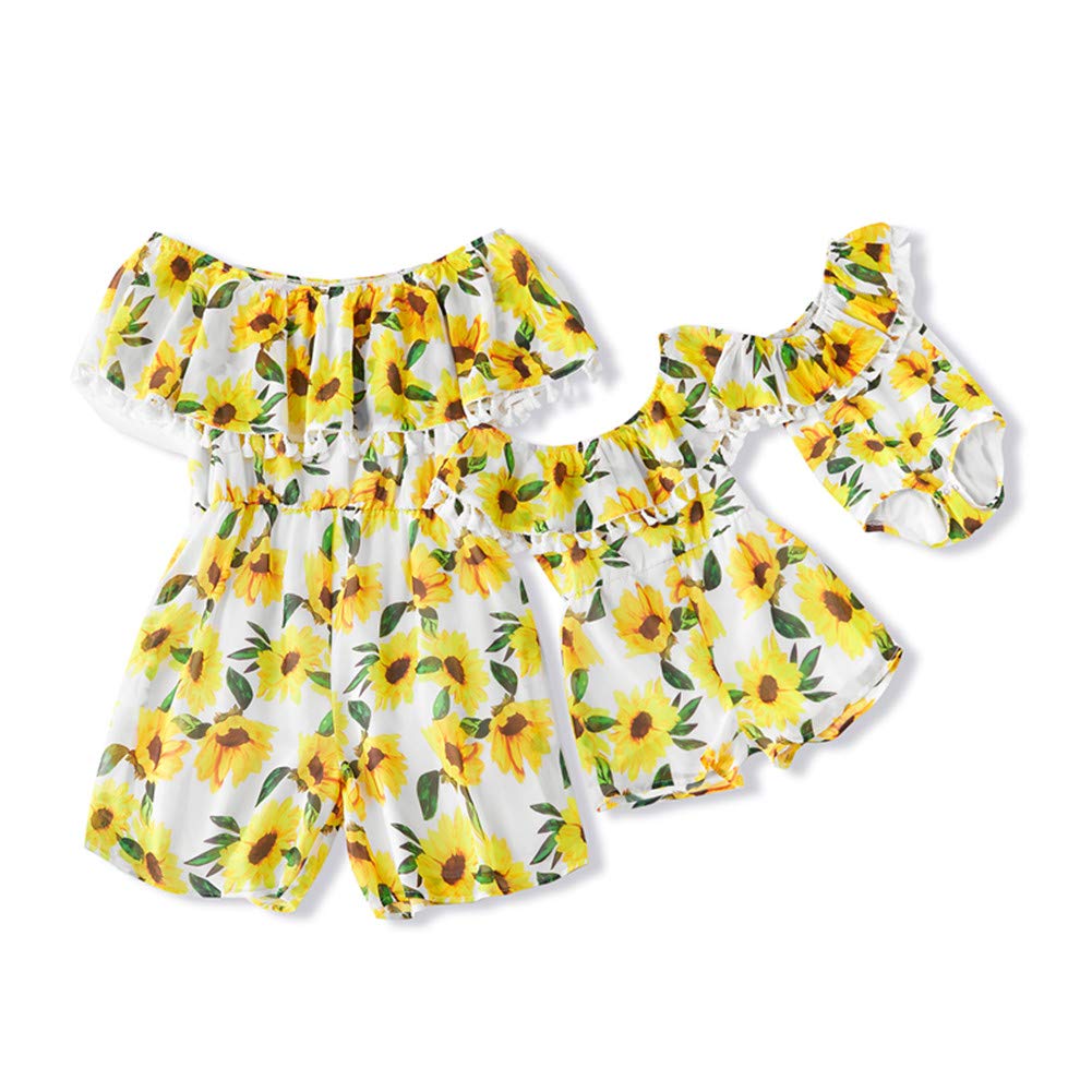 mommy and me sunflower outfit